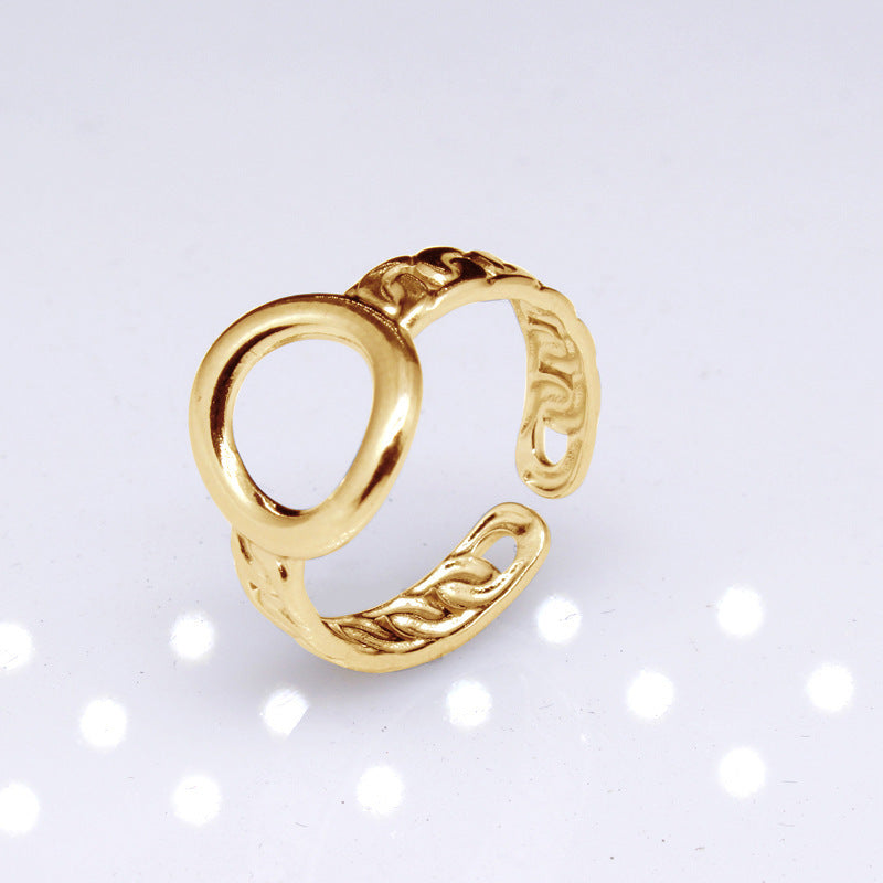 Women's & Men's Open Stainless Steel Type Adjustable Geometric Rings