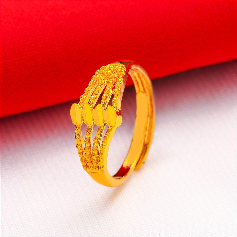 Women's Plated Simulation Gold Jewelry Rose Vietnam Rings