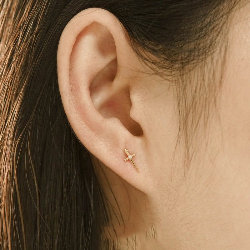 Women's & Men's Cross Sword Screw Creative Dagger Ear Earrings