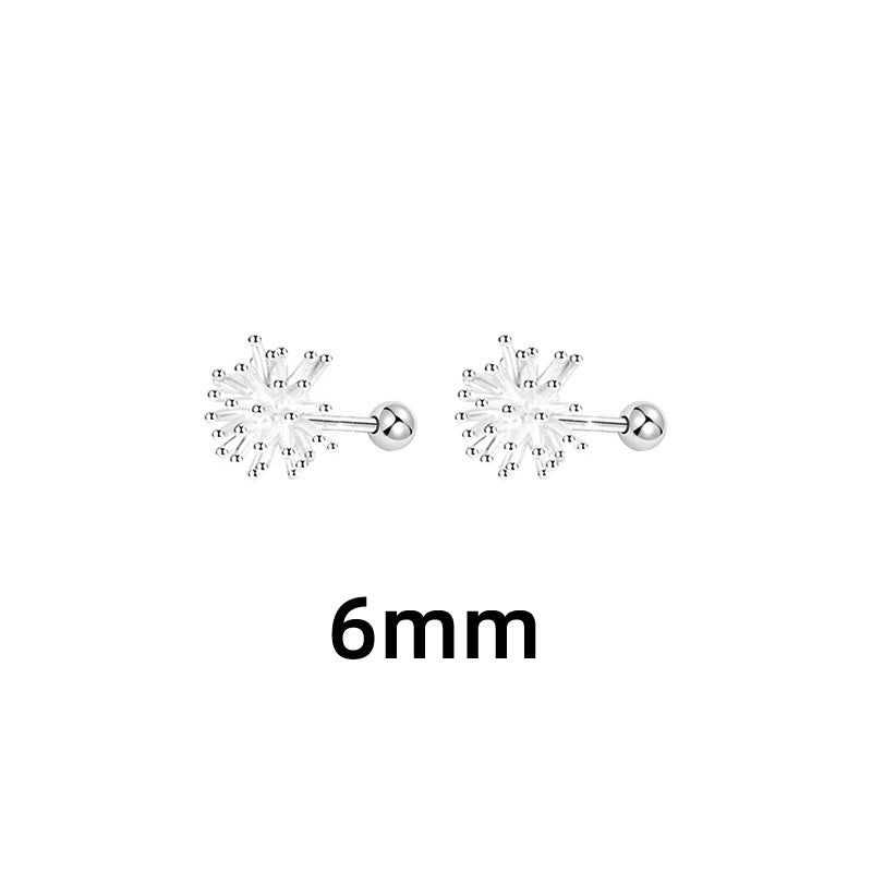 Screw Small Light Luxury Dandelion Flower Earrings