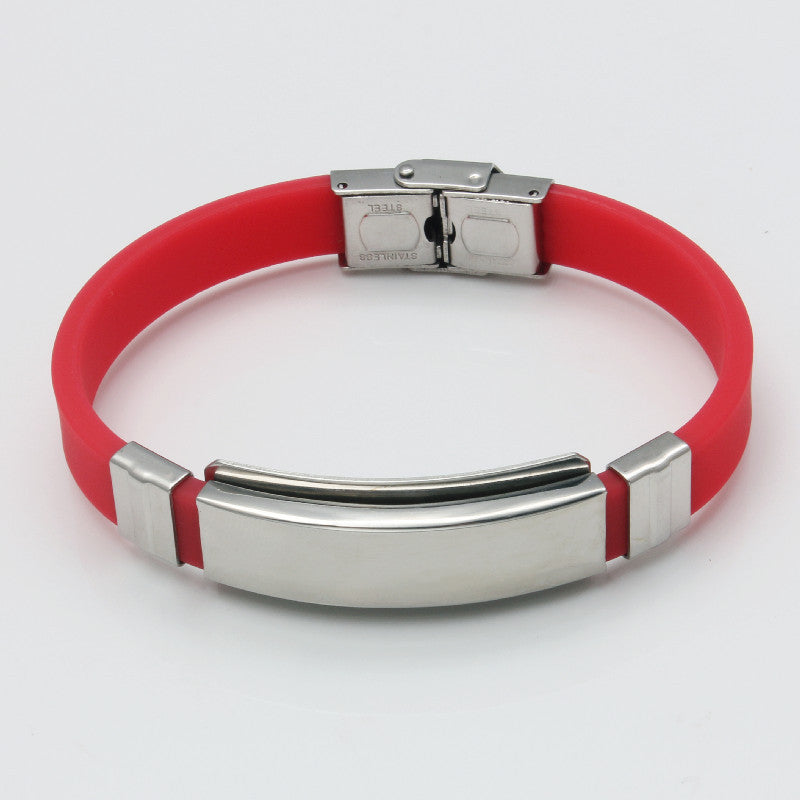 Titanium Steel Couple Can Carve Writing Bracelets