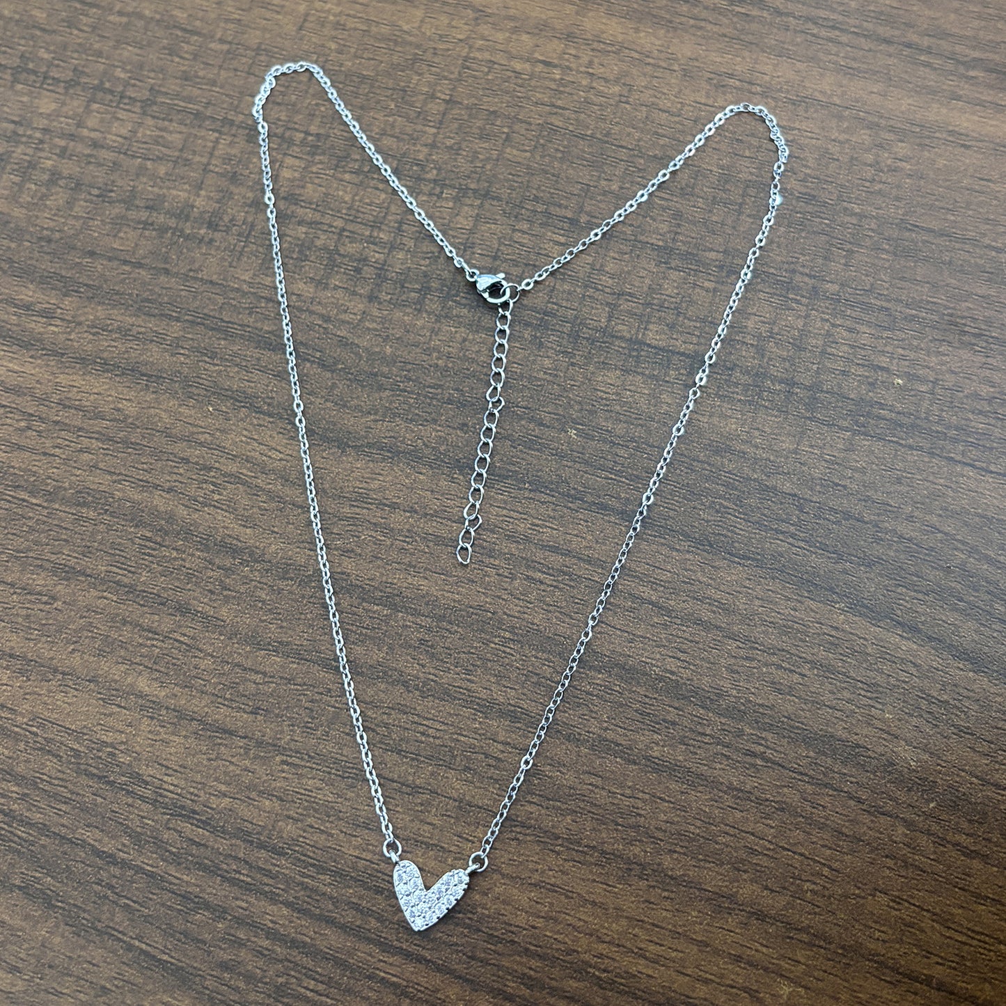 Copper Micro Inlaid Zircon Love Gold Necklace