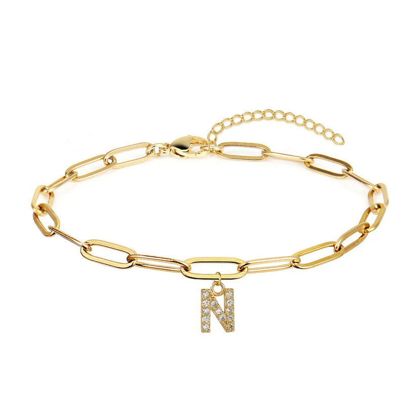 Personality Letter Elegant Fashion Diamond Alloy Bracelets