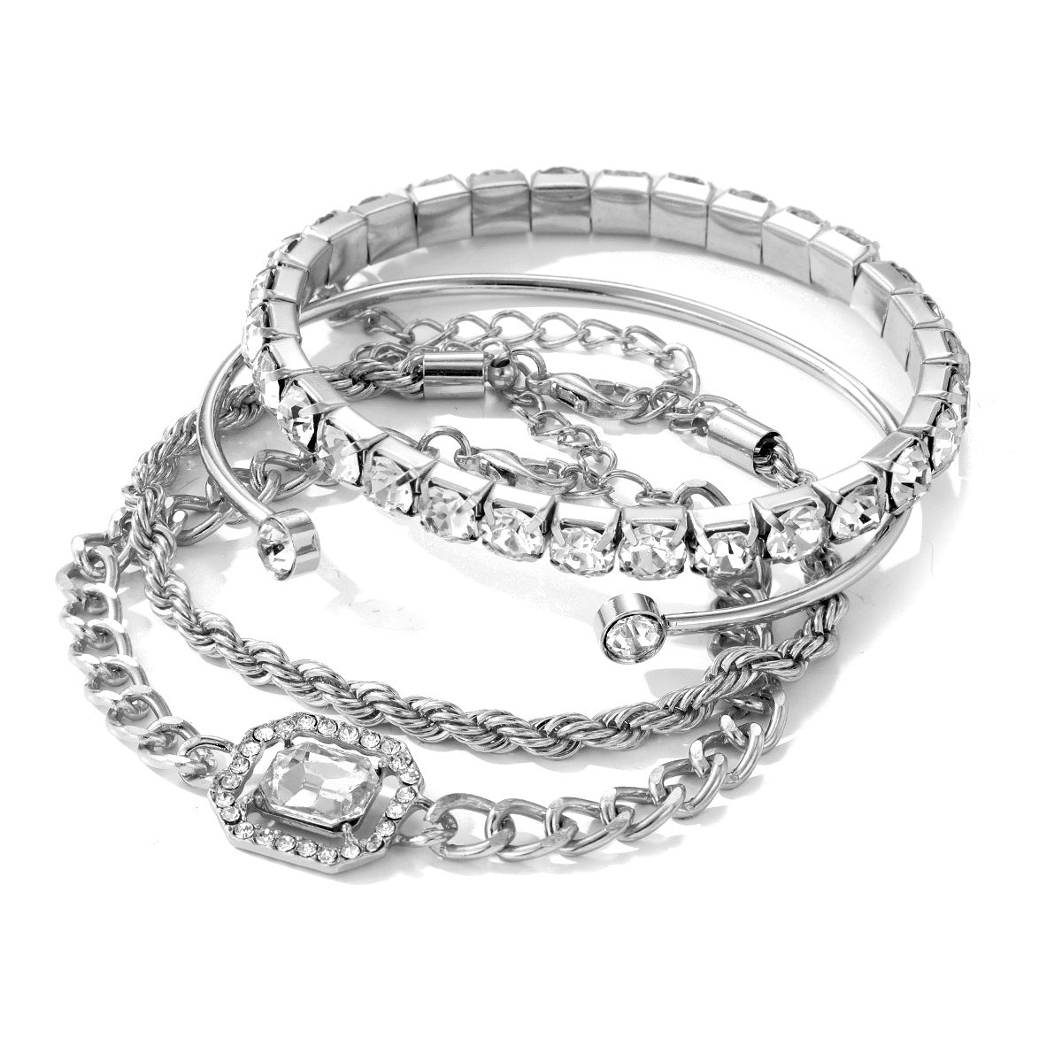 Women's & Men's High-grade Birthday Gift Fashion Gold Diamond Bracelets