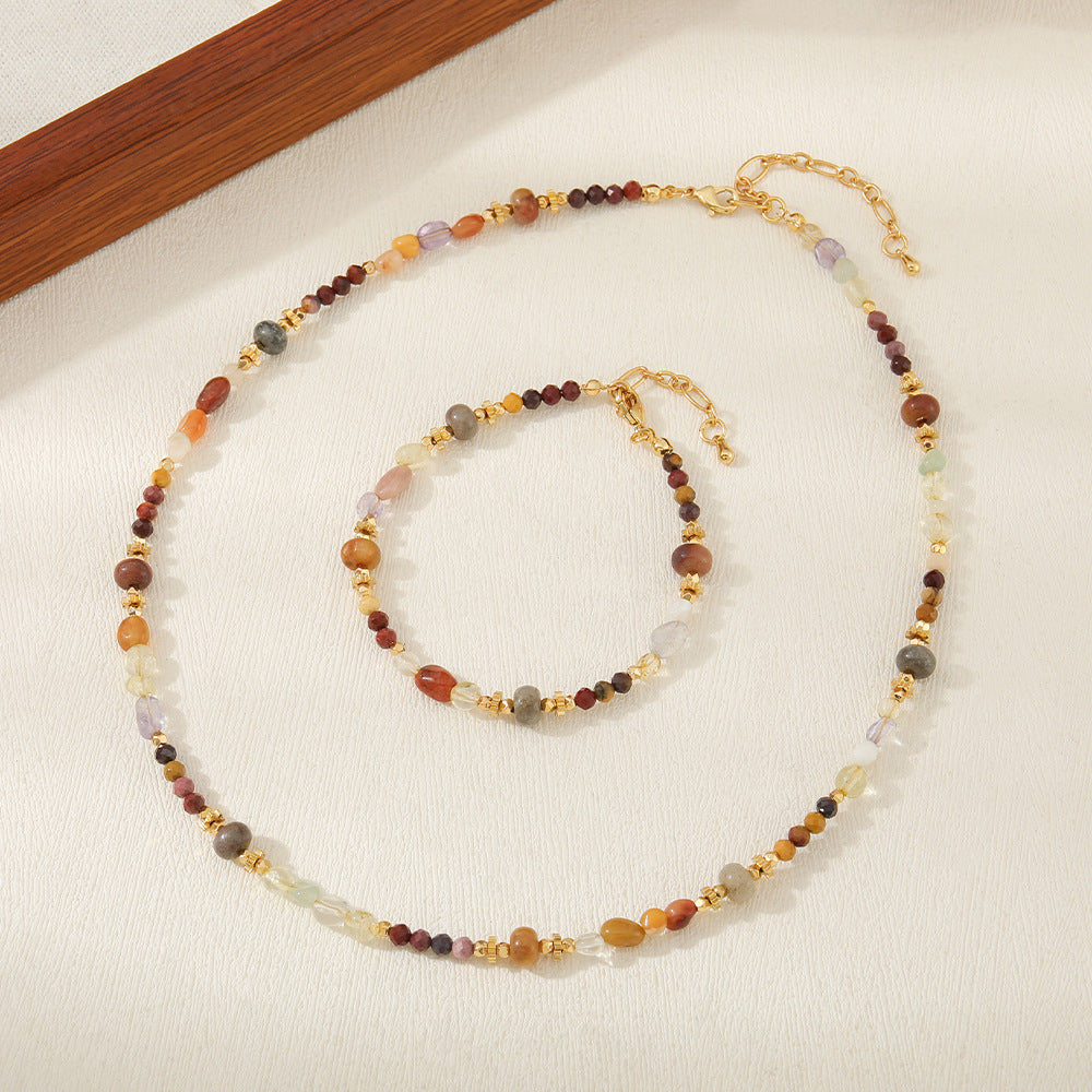 Egg Yolk Stone Mixed Color Light Luxury Necklaces