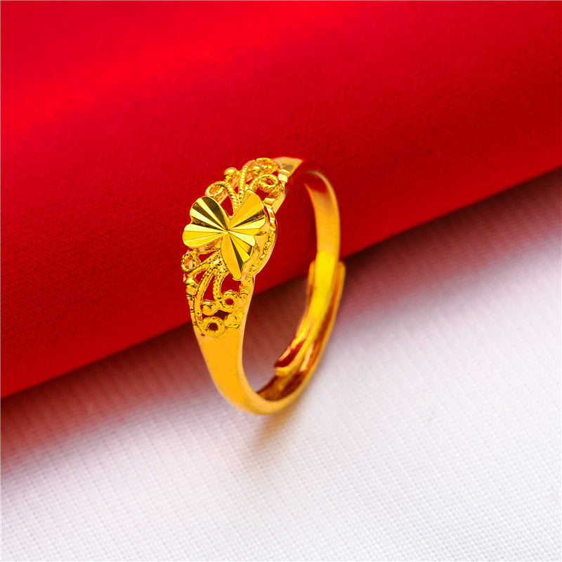 Women's Plated Simulation Gold Jewelry Rose Vietnam Rings