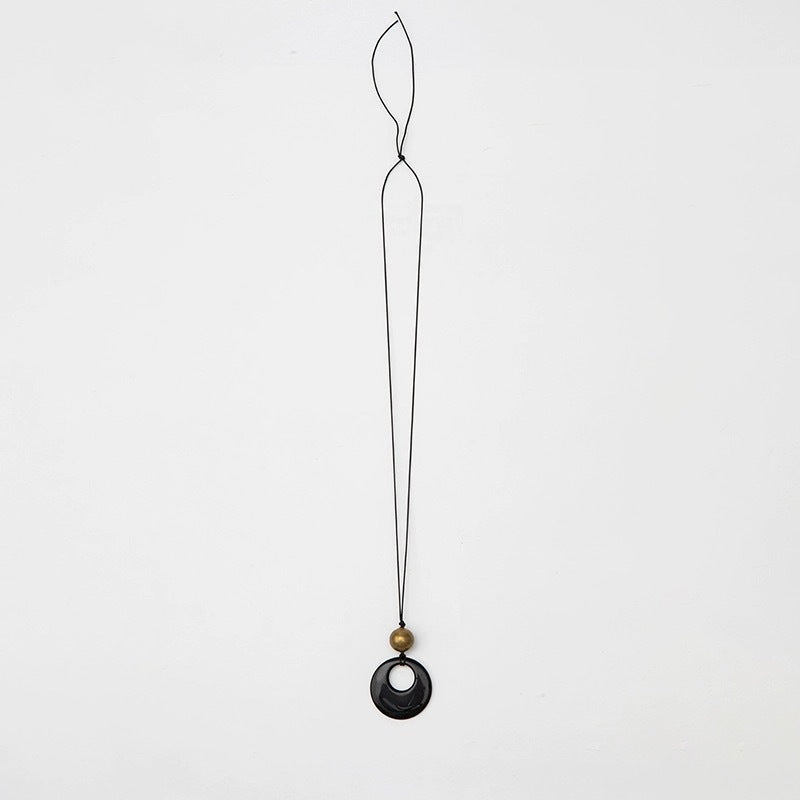 Women's Stone Rope Long Chinese Design High Sense Necklaces
