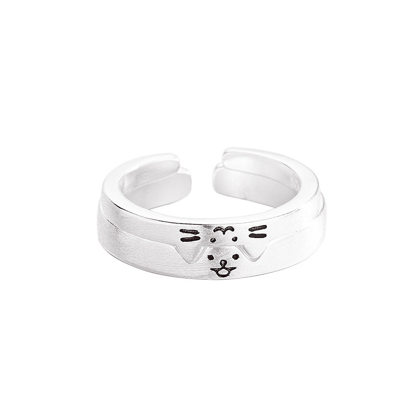 Kitten Puppy Couple Personality Overlay Combination Cute Rings