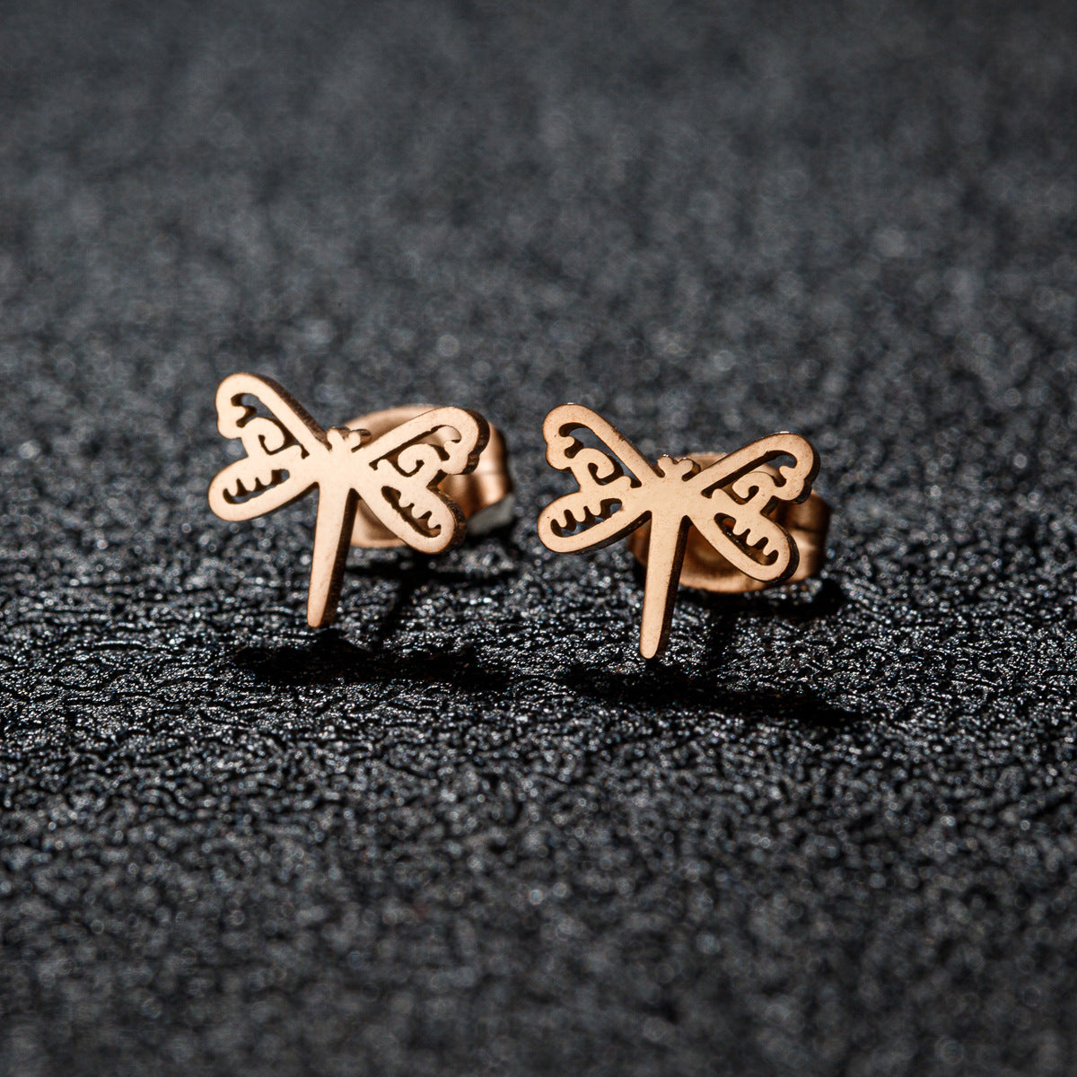 Steel Mini Niche Dragonfly Sweet Ear Rings