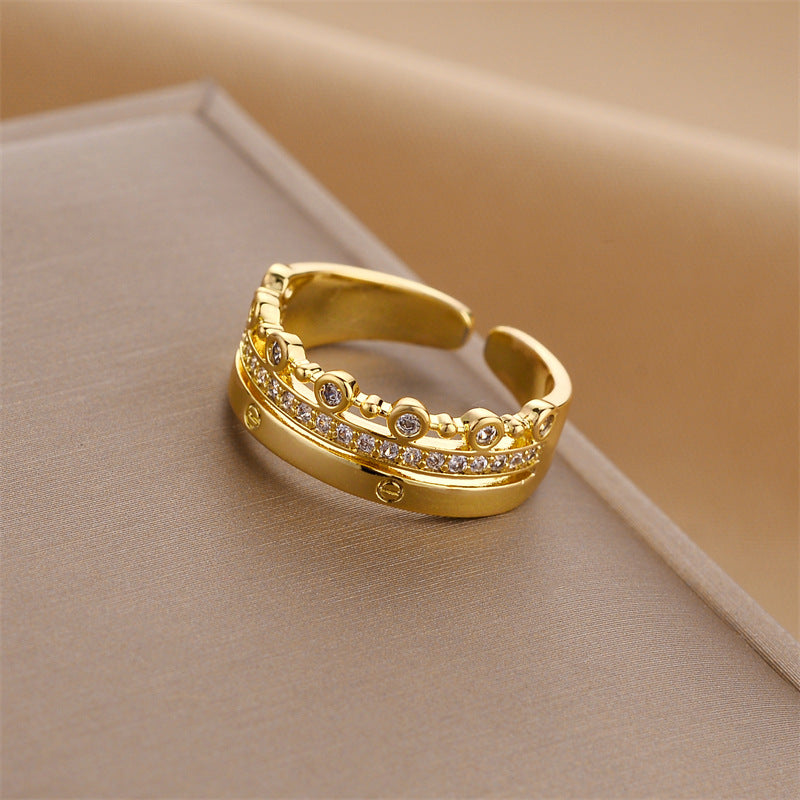 Women's Style Personalized Advanced Light Luxury Pearl Rings