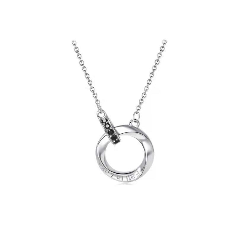 Women's & Men's Mobius Strip Couple One Pair Light Luxury Necklaces