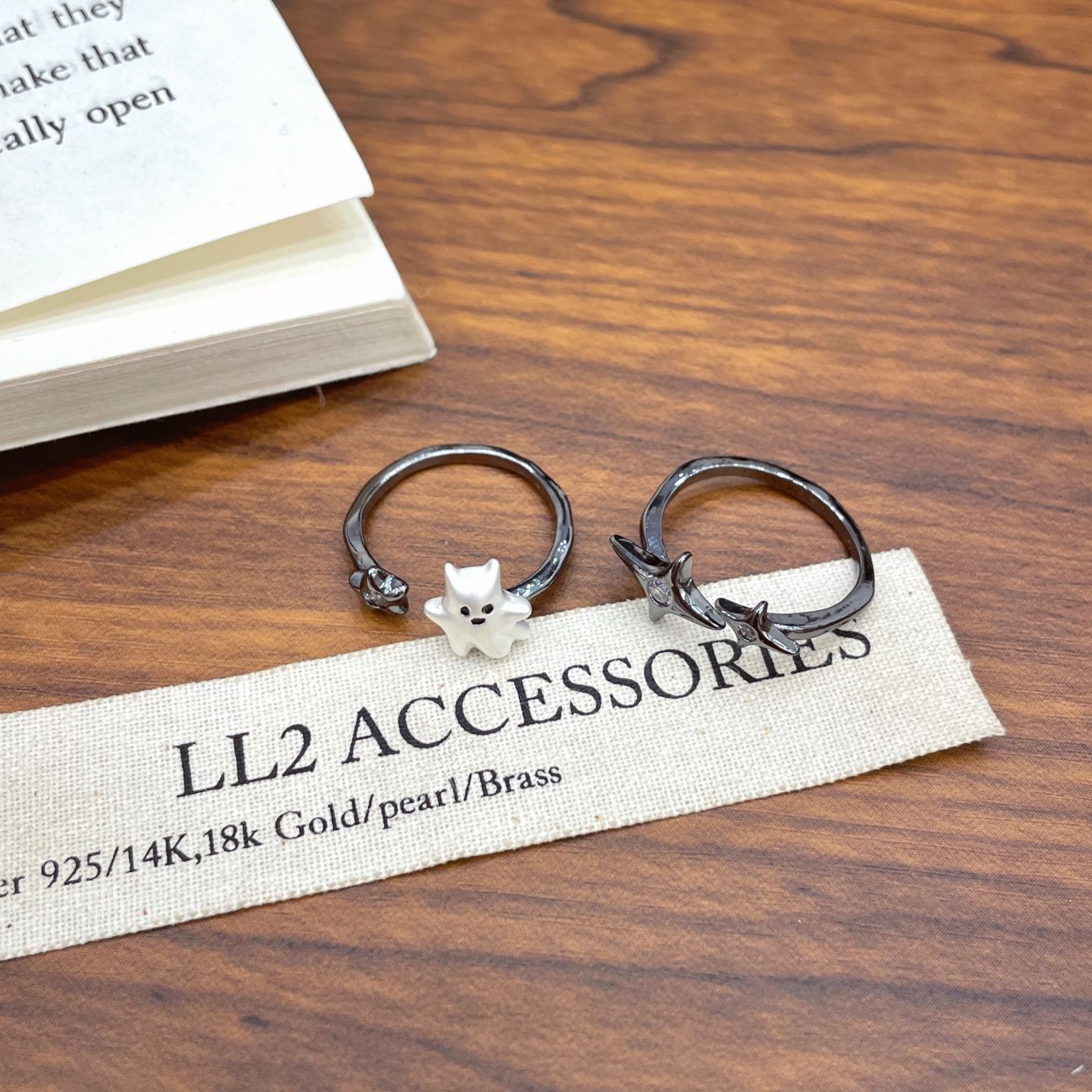 Women's Open Simple Cute Cartoon Light Luxury Temperament High Rings