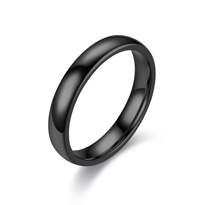Men's Simple Glossy Titanium Steel Casual Versatile Rings