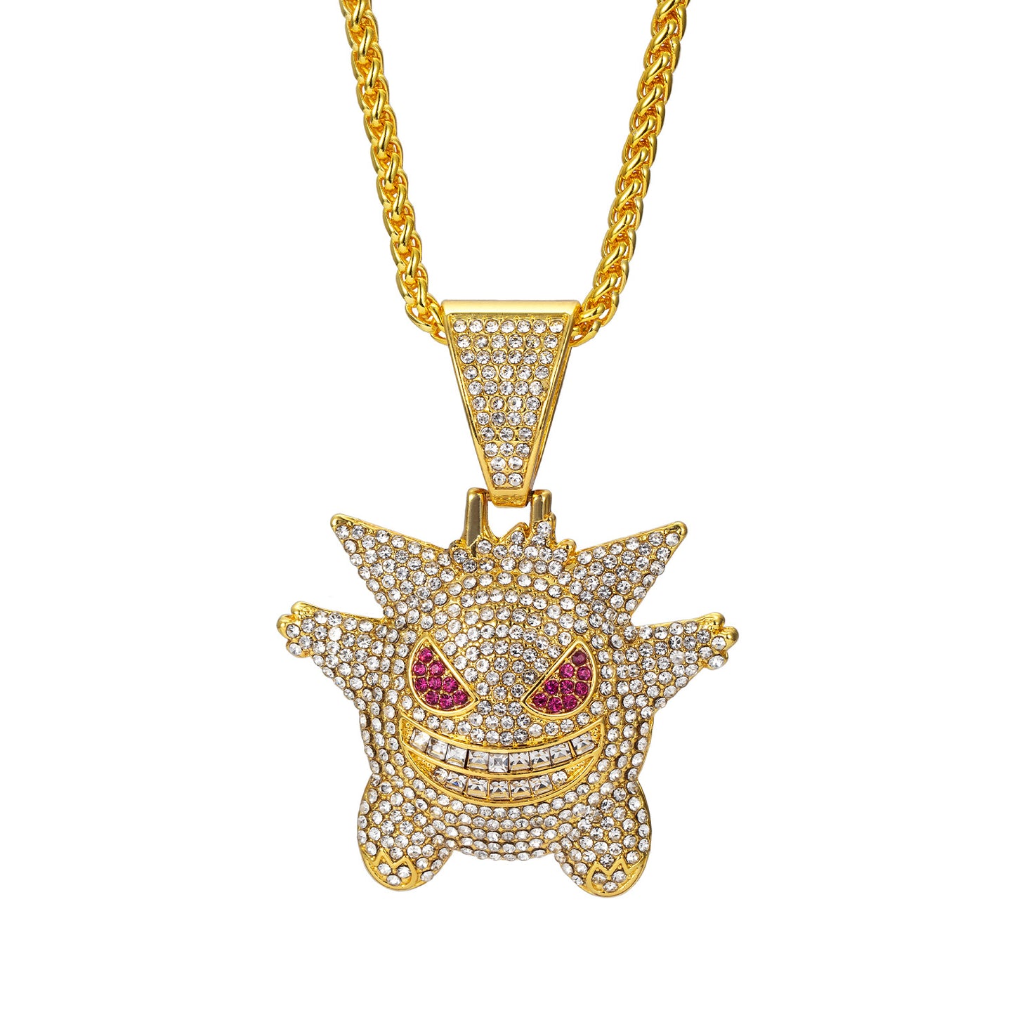 Full Diamond Exaggerated Personalized Cartoon Sweater Necklaces