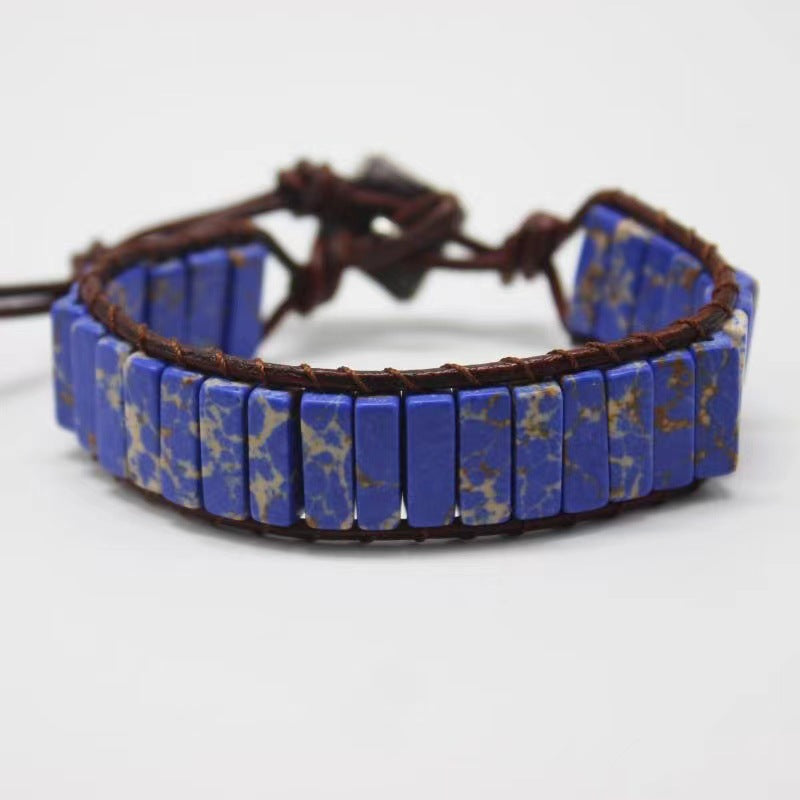 Ornament Emperor Stone Hand-woven Leather Bohemian Bracelets