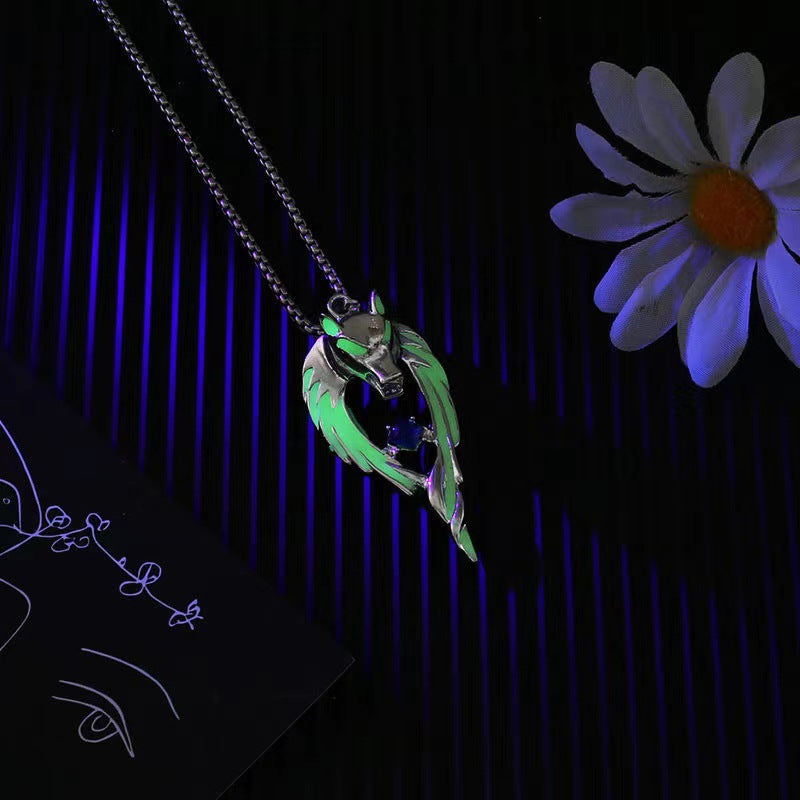 Hop Street Hipster Noctilucent Wolf Totem Necklaces