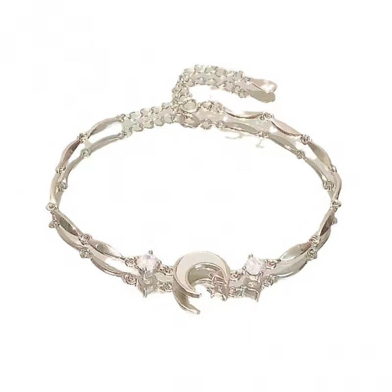 Pink Zircon Cherry Blossom Bow Female Bracelets