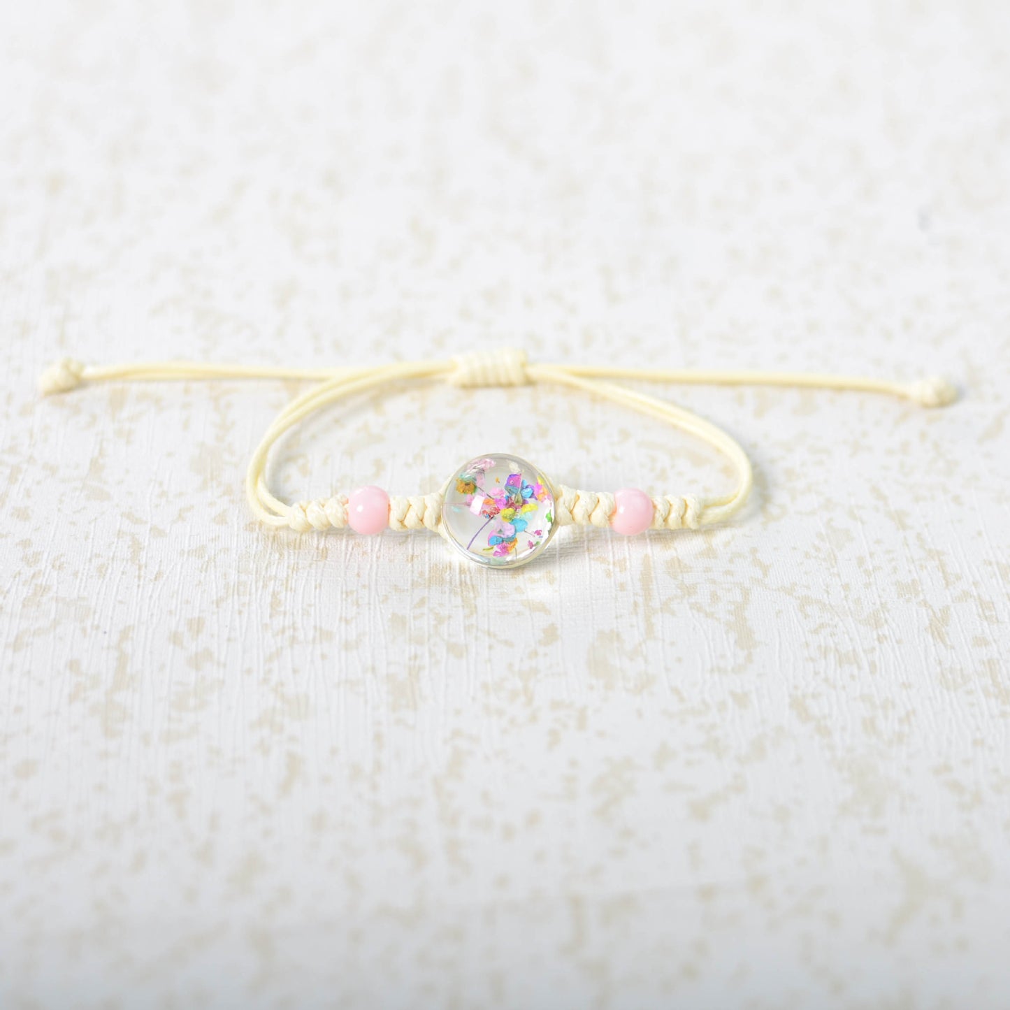 Fresh Sweet Starry Lace Flower Dried Ceramic Bracelets