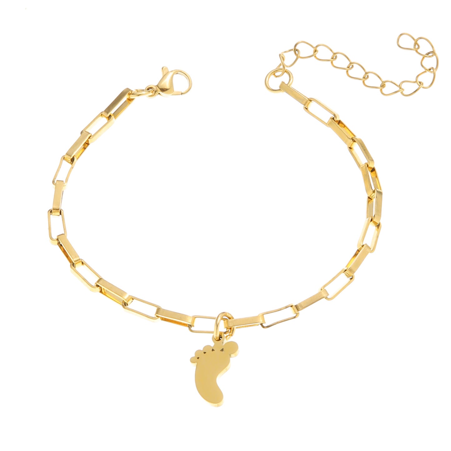 Women's Stainless Steel Golden Foot Simple For Pendants