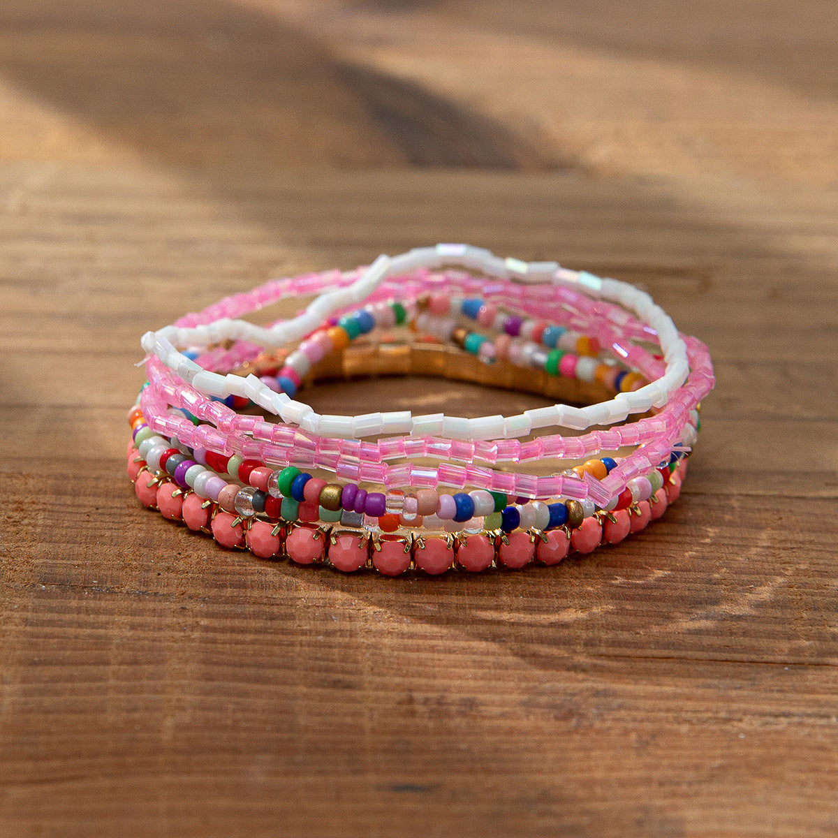 Style Bohemian Bead Design Sense Niche Contrast Bracelets