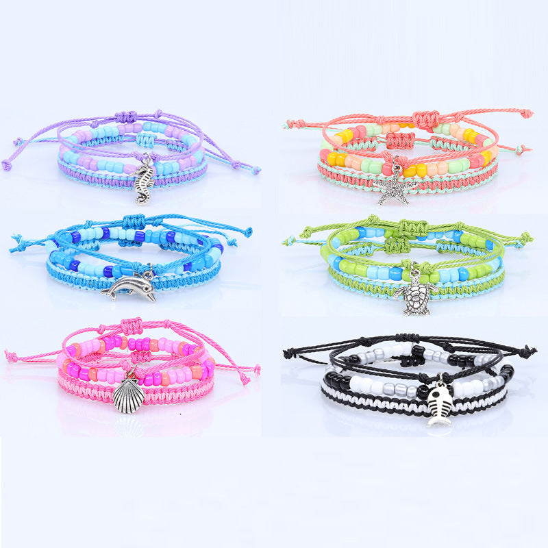Strength Hand Weaving Anklet Beaded Proofing Bracelets