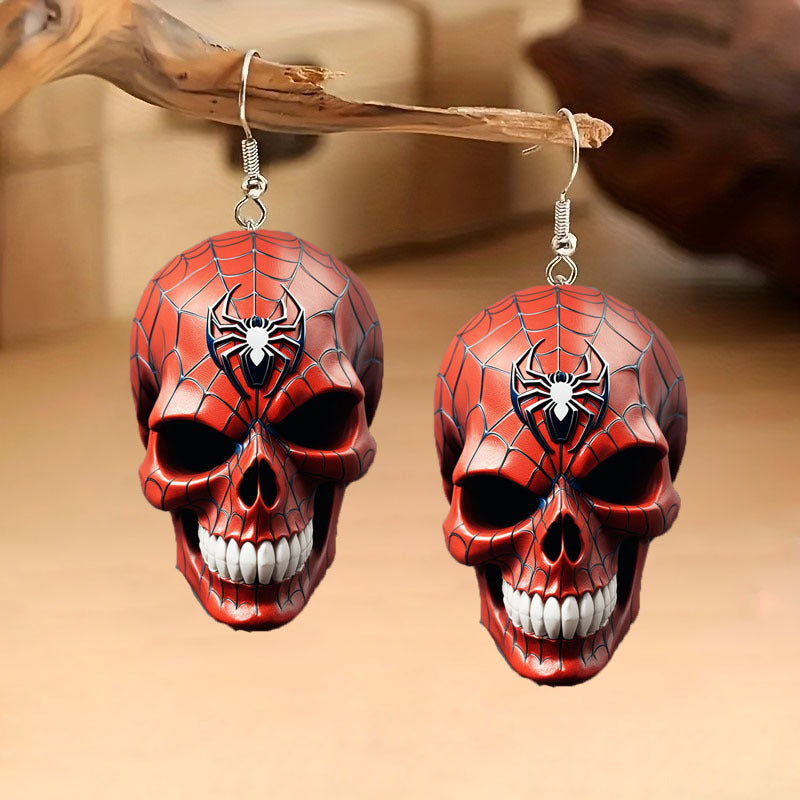 Horror Hip Hop Skull Acrylic Creative Earrings