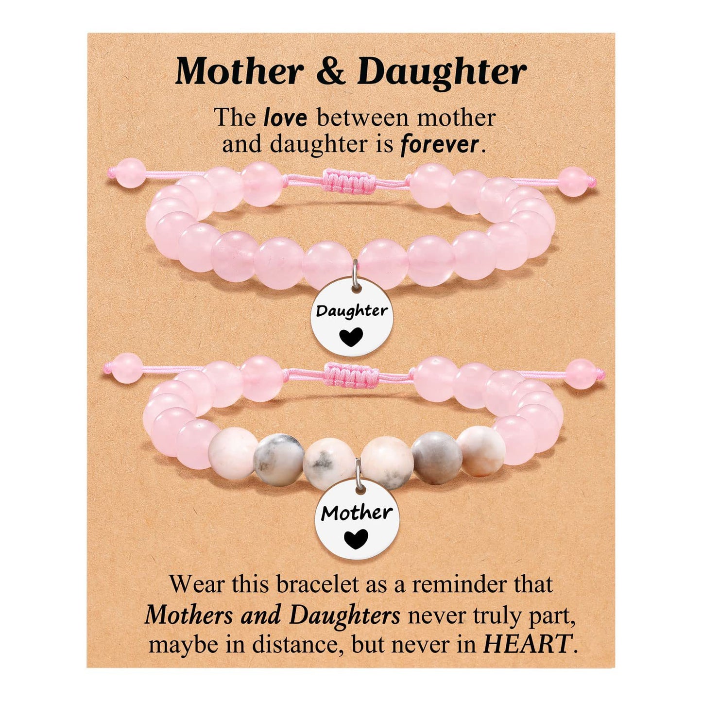 Round Lettering Suit Daughter Gift Stainless Bracelets