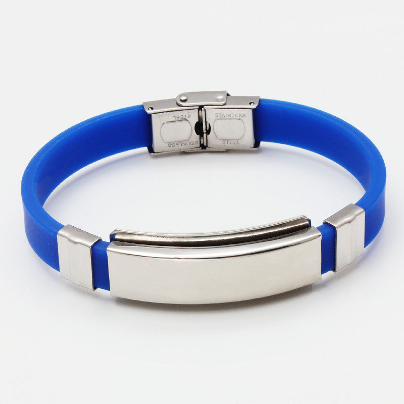 Titanium Steel Couple Can Carve Writing Bracelets
