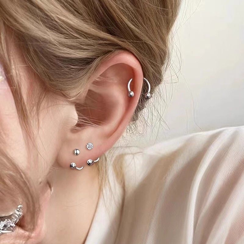 Flash Ear Bone Female Tide Screw Earrings