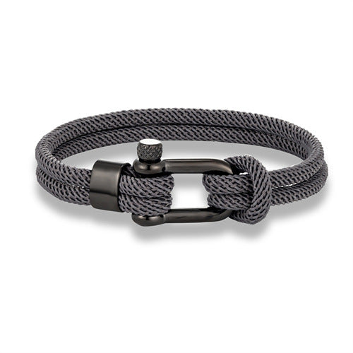 Men's Stainless Steel Vachette Clasp Milan Rope Bracelets
