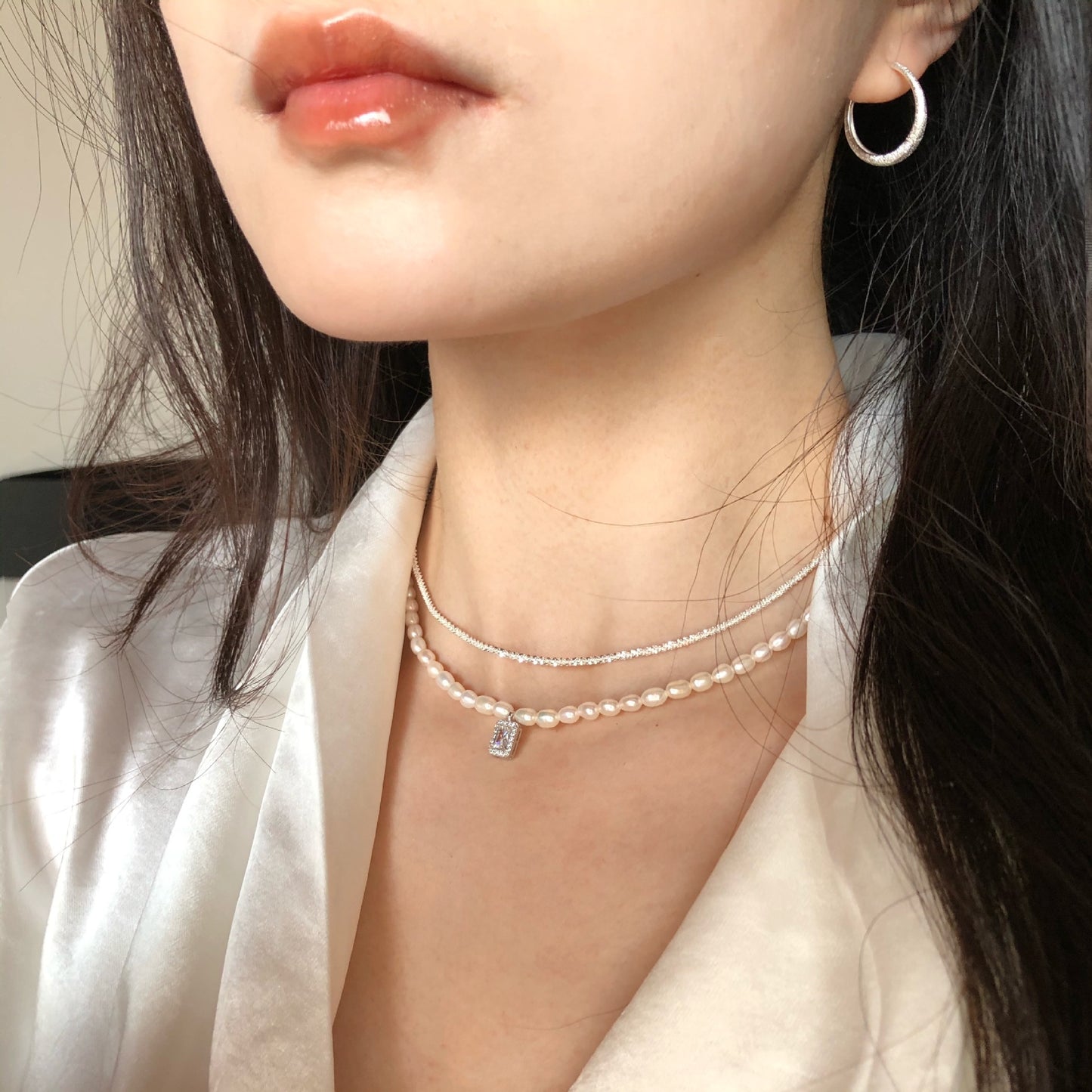 Women's Star River Shining Sand Ear Sier Trendy Earrings