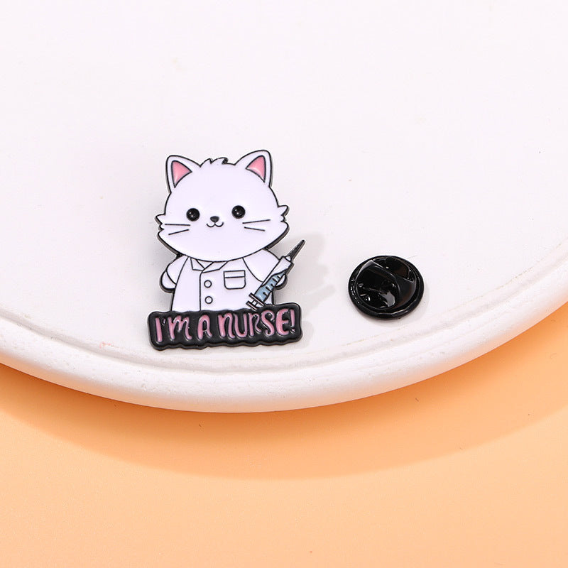 Cats English Style Bag Horse Needle Brooches