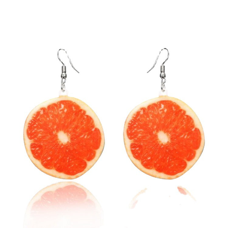 Women's Acrylic Fruit Coconut Tree Summer Fashion Earrings