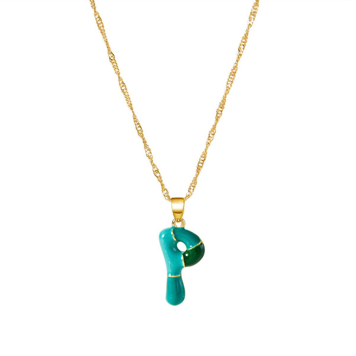 Letter Fashionable Dopamine Color Bubble Clavicle Necklaces