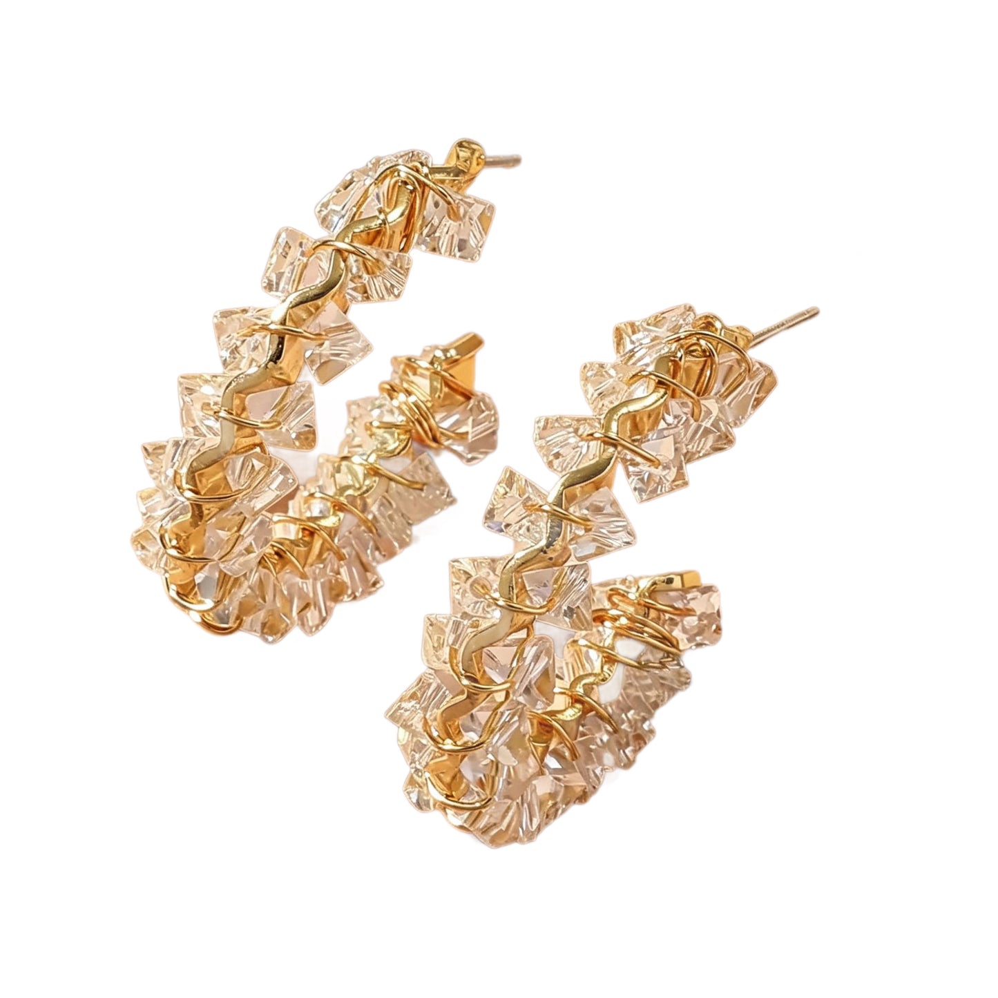 Women's Retro Super Shiny High-grade Exaggerated Street Shooting Cool Earrings