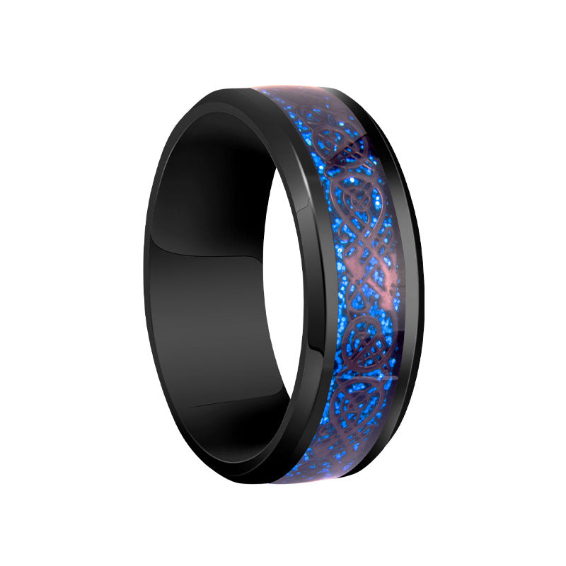 Men's Elegant Dragon Pattern Xi For Rings
