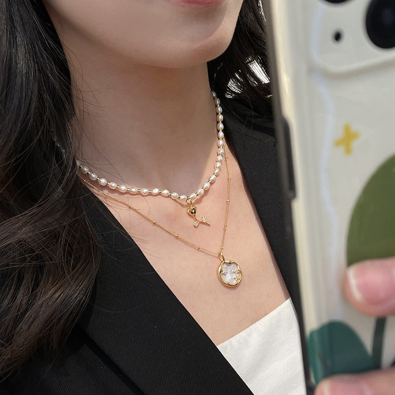 Women's Rose Light Luxury Temperament Clavicle Chain Necklaces