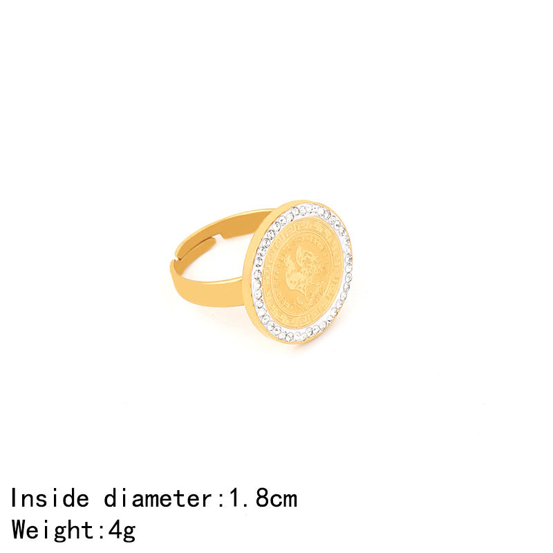 Women's Fashion Simple Stainless Steel Open Geometric Rings