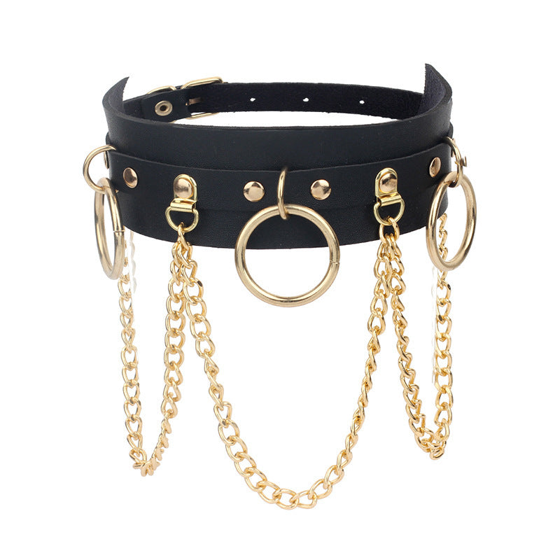 Punk Street Shooting Nightclub Chain Clavicle Bandana Necklaces