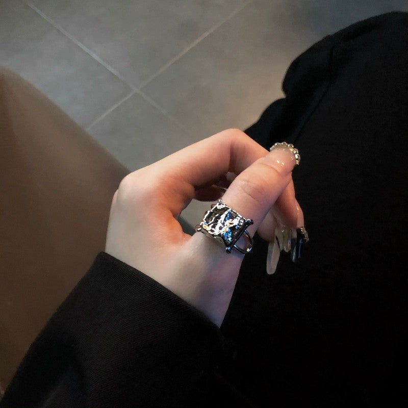 Metal Pearl Female Design Open High Rings