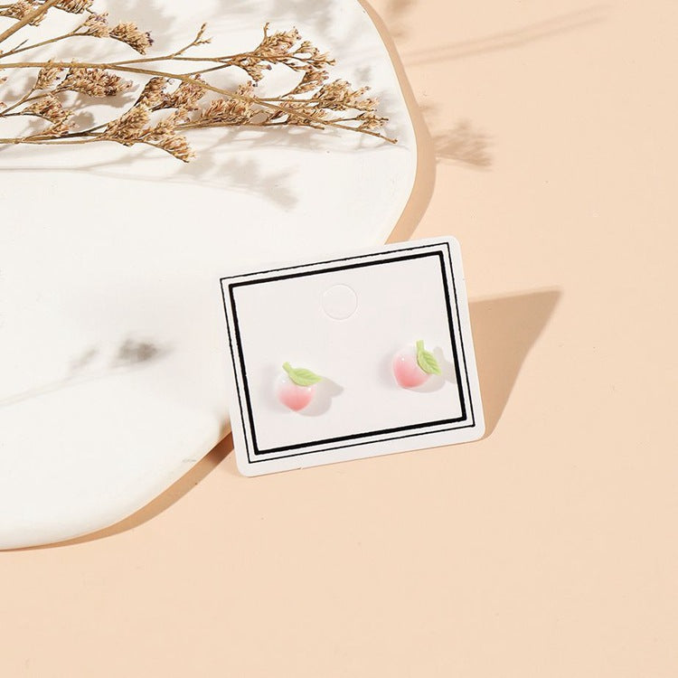 Ornament Longevity Peach Small Adult Female Earrings