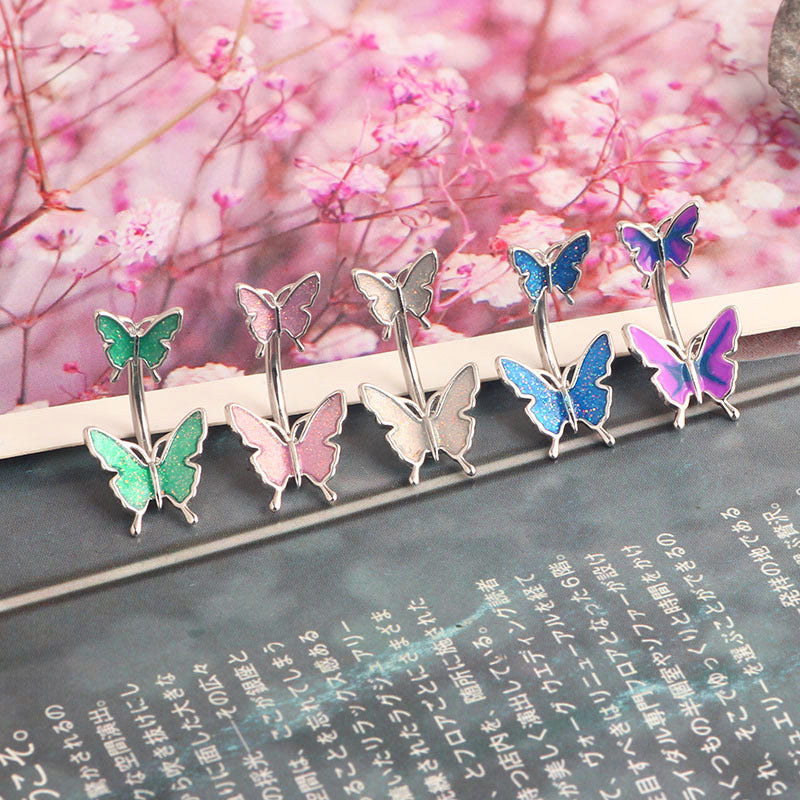 Stainless Steel Glaze Flowers Butterfly Bee Earrings