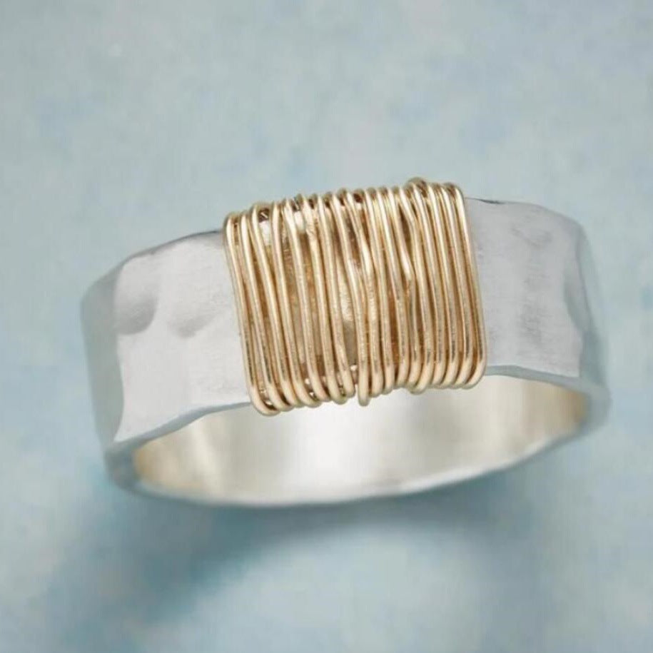 Geometric Simple Wide Face Antique Style Rings