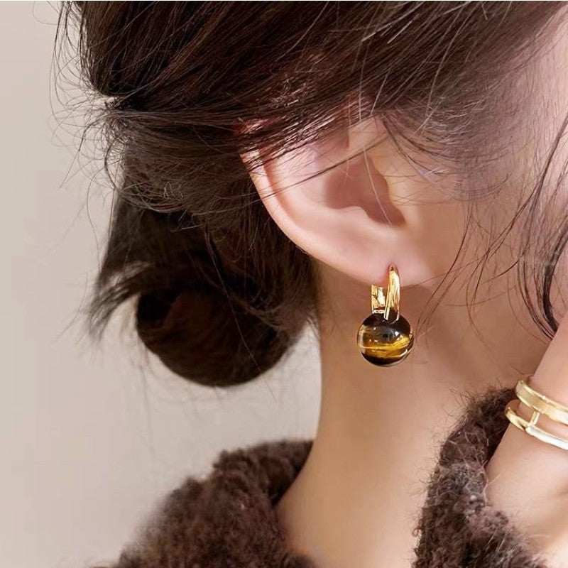 Women's Style Blooming Tigereye Elegant High-grade Light Earrings