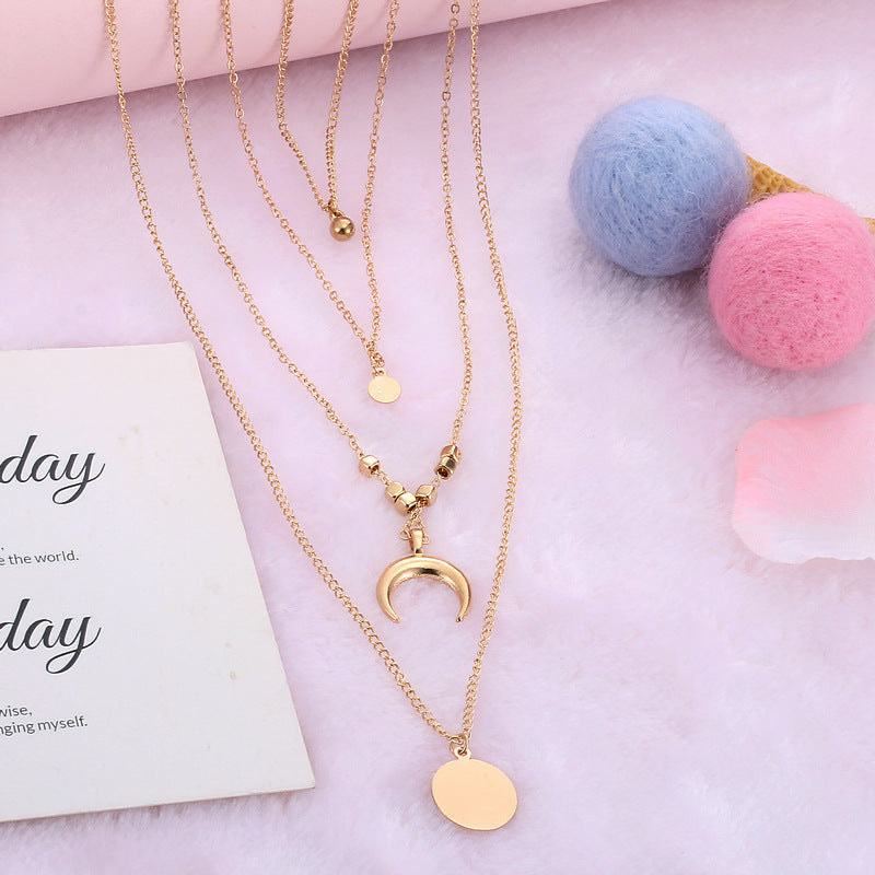Retro Personality Moon Wafer Popular Fashion Pendants