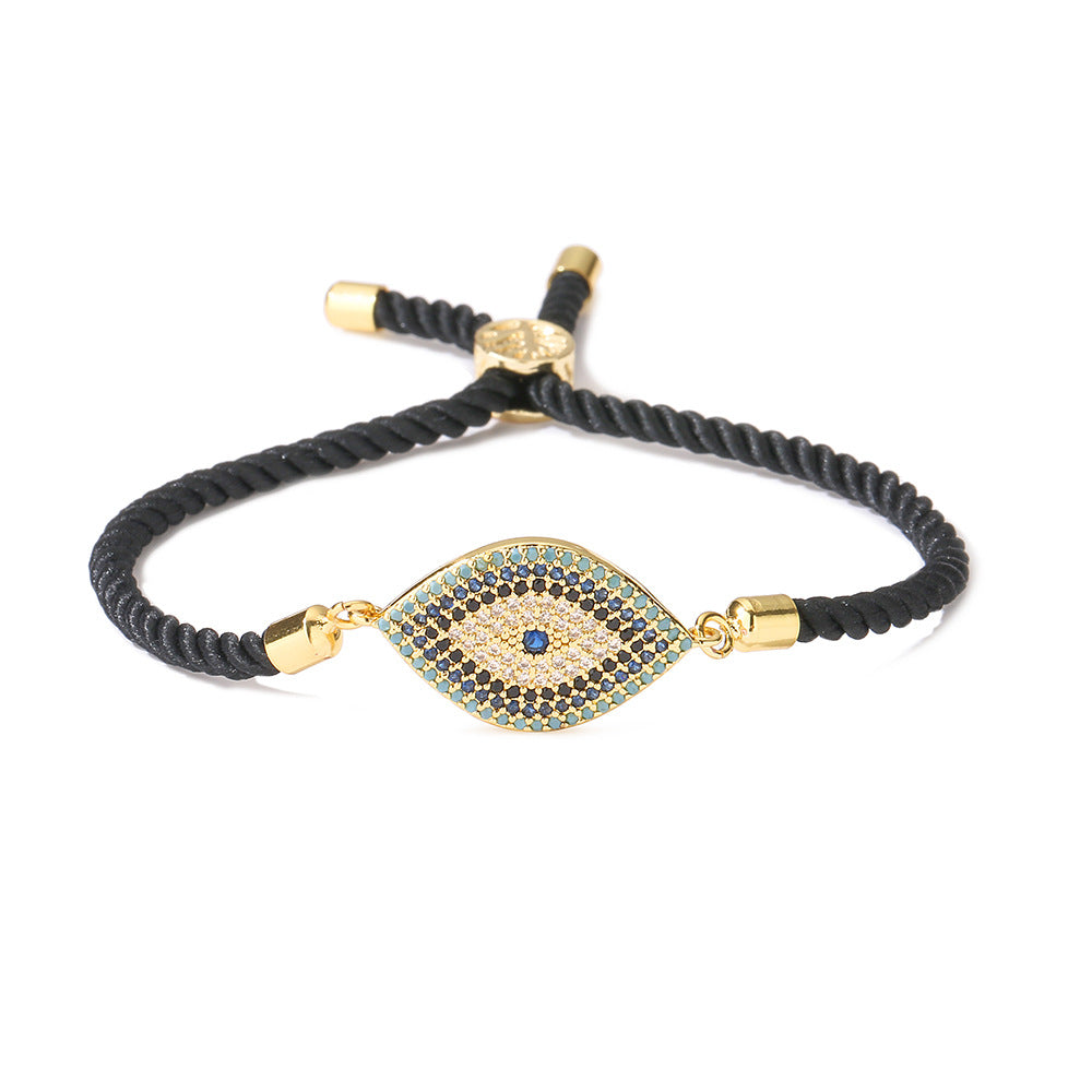 Australian Bronze Gold Plated Zircon Devil's Eye Female Bracelets