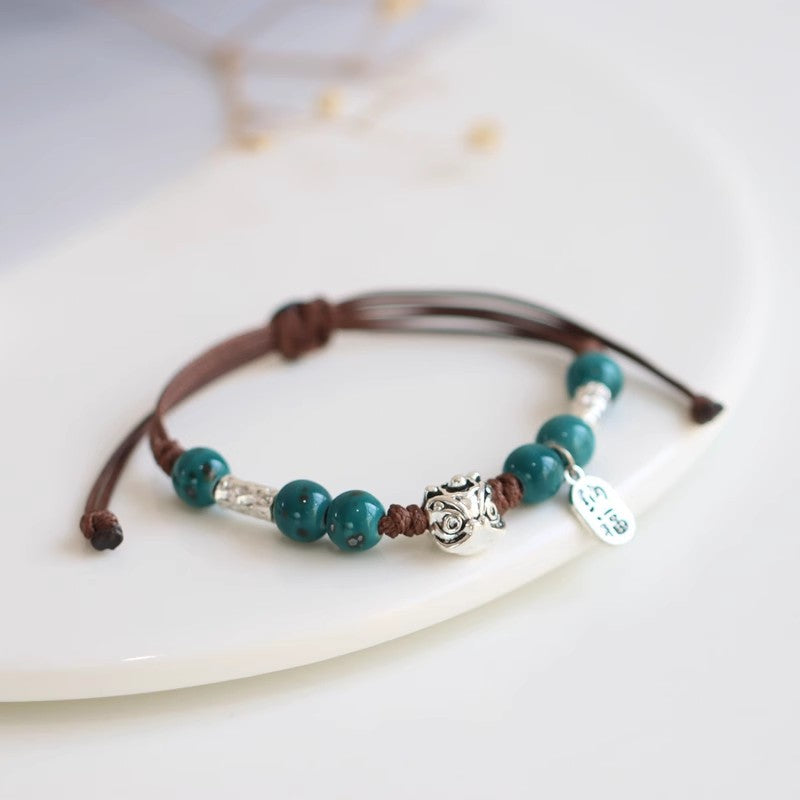 National Style Personalized Ceramic Chinese Couple Bracelets