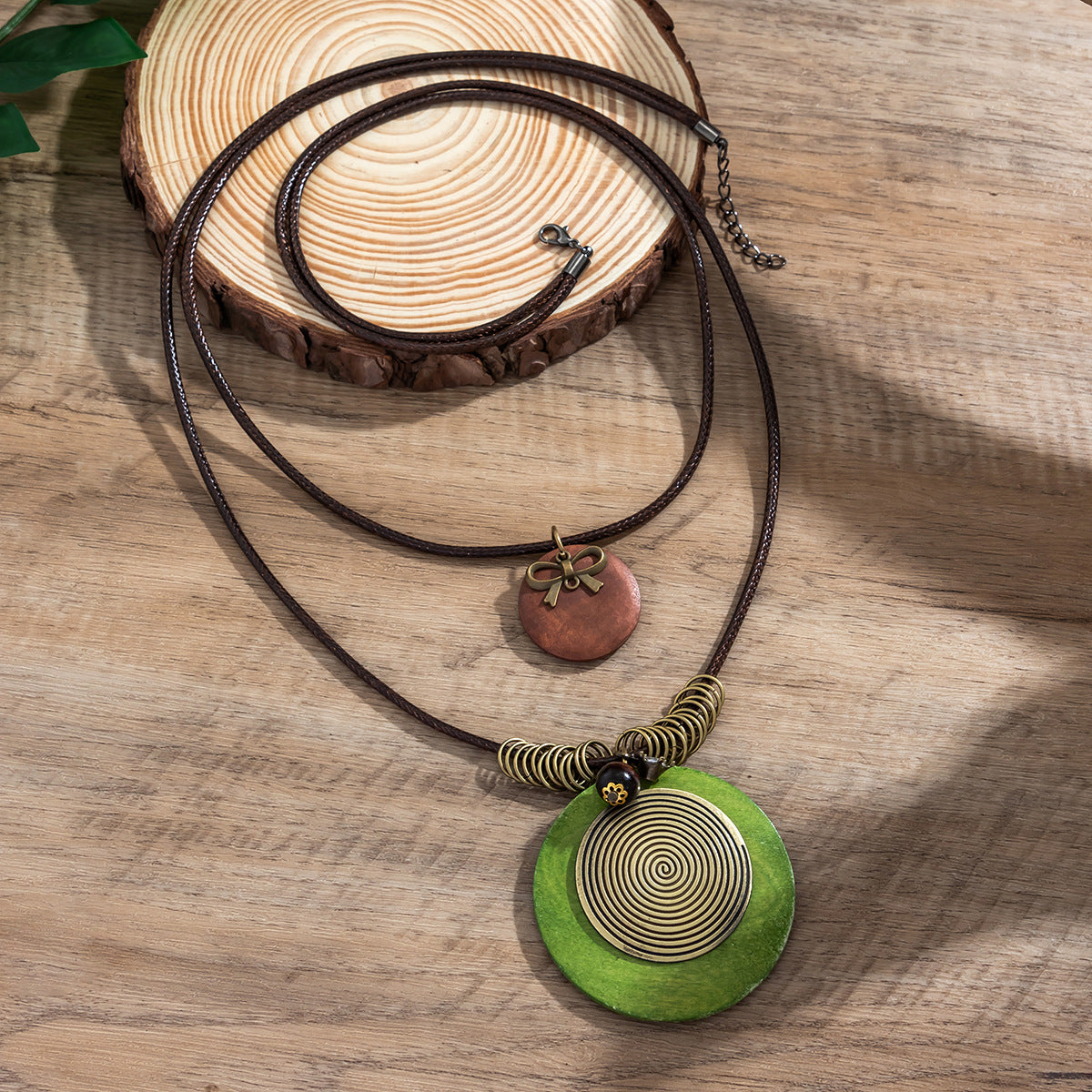 Women's Piece Ethnic Style Long Beaded Wax Line Necklaces