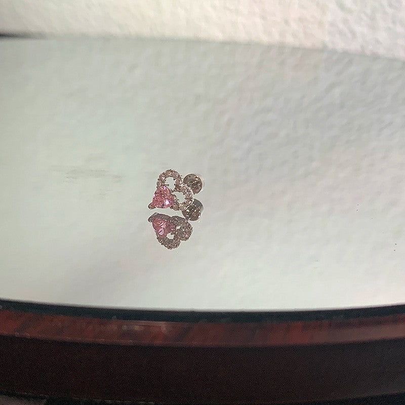 Titanium Steel Niche Super Flash Ear Bone Pin Small Earrings