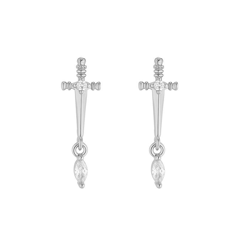 Women's & Men's Cross Sword Screw Creative Dagger Ear Earrings